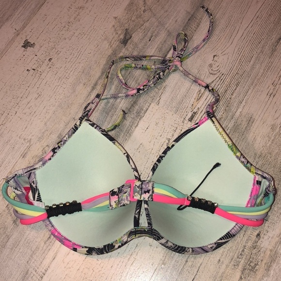 Victoria's Secret Bikini top floral top VS swim wear Bling colorful bikini top‌ - Picture 4 of 7